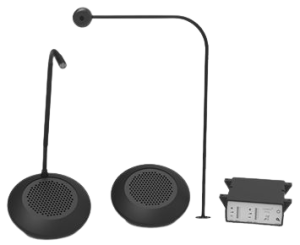Speaker Pod & Screen Mounted Microphone System