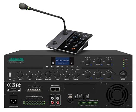6-Zone Digital Mixer Amplifier & Remote Paging Unit