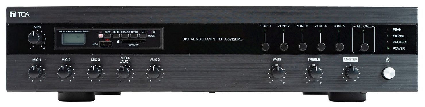 5-Zone Digital Mixer Amplifier - With MP3 & Bluetooth